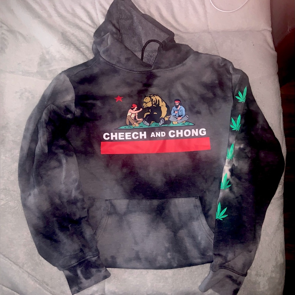 NEW tie dyed cheech and chong hoodie